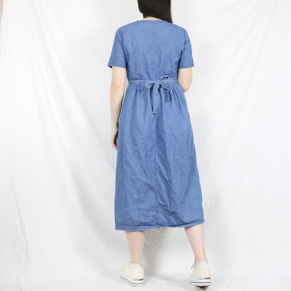 Vintage Embroidered Denim Dress - Picture 3 of 4